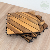 Carreaux de terrasse modernes en bois d'acacia et WPC à emboîtement Surface de verrouillage durable et lisse pour des espaces élégants