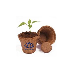 Meilleures ventes : Pot en fibre de coco rond |   Vase à fleurs écologique pressé à chaud, décoration - Product Image 1