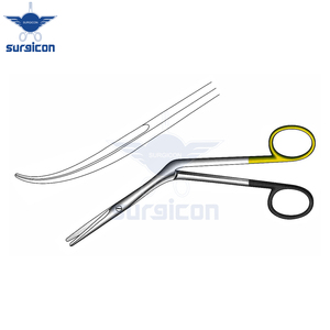 Ciseaux Heymann 17 cm / 6-3/4 pouces, courbés à droite, lame dentelée, Super Cut TC, ciseaux chirurgicaux de précision médicale - Product Image 4