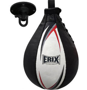 Saco de Boxeo de Velocidad con Pedestal, de Cuero Premium, Altura Ajustable, para Entrenamiento de Reflejos, Coordinación Mano-Ojo, Muay Thai, Universal - Product Image 1