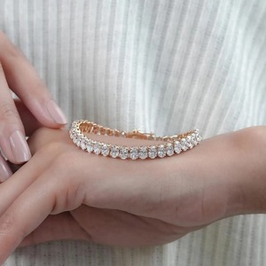 Most Selling Trendy Lab Grown Diamond Gold <b>Silver</b> Plated Luxury <b>Bracelet</b> for Modern Women Party Wear Everyday Style Available - Product Image 6