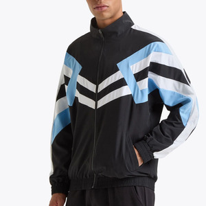 Custom <b>Men's</b> Waterproof Windbreaker <b>Jacket</b> Stand Collar Breathable Windproof Quick Dry 100% Nylon Sporty Style Thick Fabric - Product Image 1