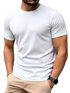 Camiseta con Logotipo Personalizado Estampado para Hombre, Algodón Orgánico Grueso, Cuello Redondo, Talla Grande, Camiseta Lisa Extra Grande - Product Image 5