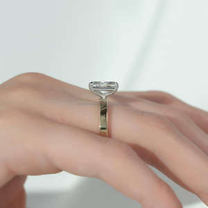 Igi/gia แล็บตัดเพชรวินเทจ14K สีเหลืองแหวนแต่งงาน/งานหมั้นใส่ได้ทั้งชายและหญิงสีขาวทองคุณภาพดีสำหรับงานปาร์ตี้ครบรอบ-คุ้มค่า - Product Image 3