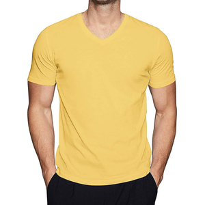 Camiseta Casual Personalizada para Hombre con Cuello en V, 100% Algodón, Talla Grande, Manga Regular, Anti-Pilling, Ecológica, Transpirable, de Secado Rápido y Elegante - Product Image 1