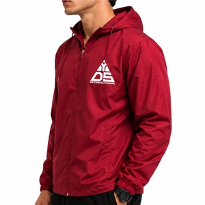 <b>Men</b> Hooded Windbreaker <b>Jacket</b> Premium Waterproof Windproof Lightweight Comfortable Durable Water Resistant And Quick Dry Fabric - Product Image 3