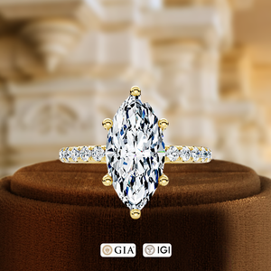 Bague solitaire en or blanc massif 14 carats avec diamant de laboratoire 1,5 carat, pavé à 6 griffes, certifiée IGI, pour mariage, fête ou promesse - Product Image 3