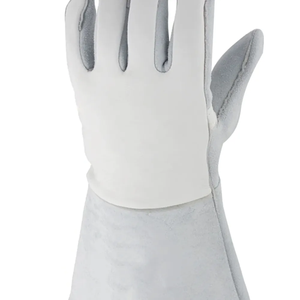 Full Grain Tig Welding <b>Gloves</b> Long Cuff High Quality Goat Leather Eco-Friendly Breathable Outdoor Use Soft Durable 15cm - Product Image 3