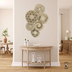 Handcrafted Horizontal Pattern Rectangle Modern <b>Hanging</b> <b>Wall</b> Jute <b>Basket</b> Natural Woven <b>Wall</b> Storage & Decorative <b>Basket</b> - Product Image 5