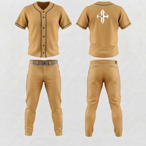 Ensemble de baseball pour hommes de haute qualité, matière 100% polyester, col en V, impression par transfert par sublimation par RIVIAN ATLANTIC - Product Image 1