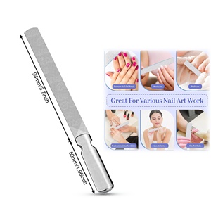 Lima de uñas multifuncional compacta, herramienta de manicura de acero con punta puntiaguda curvada para dar forma y alisar las uñas - Product Image 5