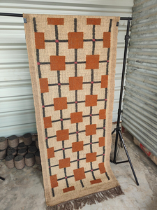 Tapis de couloir géométrique en jute fait main, style bohème rustique avec franges, pour entrée, salon, chambre, décoration de sol - Product Image 5