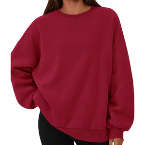 Nouveaux Sweat-shirts à Col Rond Personnalisés avec Logo, Coton Uni, Sweat-shirt Oversize pour Femmes - Product Image 2