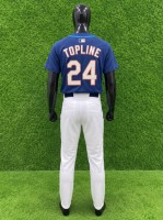 Maillot de baseball sublimé TOPLINE pour femme, dégradé de couleurs, manches courtes, anti-humidité, coupe classique, toutes saisons