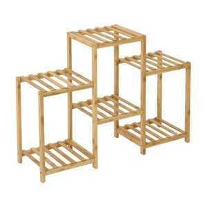 Support pour plantes en bois d'acacia, étagères multi-niveaux, pour l'intérieur et l'extérieur, jardinière, présentoir pour pots de fleurs, décoration de maison haut de gamme - Product Image 1