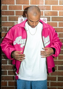 FLY GEENIUS X VANSON | BOMBER <b>JACKET</b> | HARLEM-FUCHSIA | Eco-Friendly <b>Heated</b> Windproof Leather Streetwear - Product Image 4