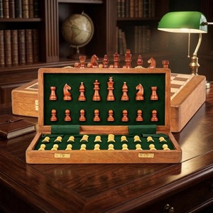 Tablero de Ajedrez Rectangular Rústico y Ecológico de ILAHI, Hecho a Mano con Madera Pura al 100%, Estilo Animal/Amor, Tamaño Personalizado - Product Image 4