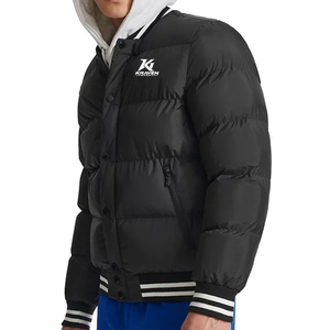Chaqueta Acolchada Universitaria en Color Negro con Marca Personalizada, Directo de Fábrica 2026 - Product Image 3
