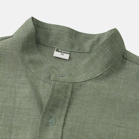 Chemise cardigan à col carré de style coréen pour homme, manches courtes, motif de petites fleurs, décontractée, boutonnée, vêtements de travail d'été, 100% coton, OEM