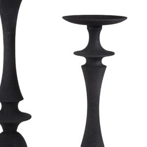 Support à bougie décoratif noir fini pour la décoration intérieure, porte-bougie de haute qualité en aluminium coulé, fait main et personnalisé - Product Image 3
