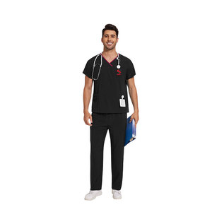 Ensemble de blouses médicales Solid Trader à col renforcé pour usage quotidien et multiples lavages, uniforme d'hôpital durable - Product Image 6