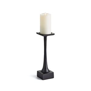 Porte-bougie en aluminium noir fait main, support à bougie en métal personnalisé pour la décoration de la maison et des événements, centres de table de mariage - Product Image 1