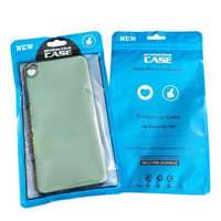 En stock, étui de téléphone portable avec logo personnalisé, emballage en sac zippé/accessoires pour téléphone, sac zippé en plastique