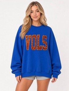 <b>Women</b>’s Oversized Casual Pullover <b>Sequin</b> Design Long Sleeve Crewneck Style Cozy Everyday Wear - Product Image 2