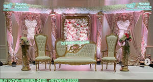 Ensemble canapé design pour mariage mariée et marié Mobilier de scène pour réception à vendre Mobilier exclusif sculpté à la main pour mariage UK - Product Image 3