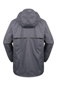 Magna Men's Waterproof Windbreaker Half <b>Zipper</b> <b>Jacket</b> Gray Red Sporty Outdoor Wear Spring Regular Fit Polyester Shell - Product Image 6
