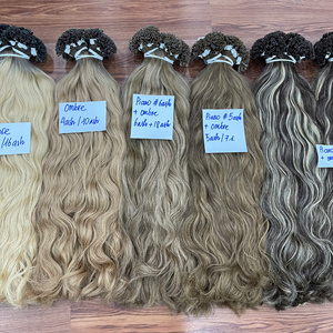 Extensiones de Cabello con Punta en U de Colores de Moda 2026, Cabello Humano Ruso Ondulado con Cutícula Alineada, Venta al por Mayor en Vietnam - Product Image 3