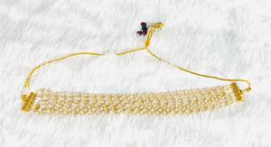 Collier ras du cou en perles blanches plaqué or, bijoux de mariage indiens traditionnels, élégant et tendance pour femme, idéal pour les soirées - Product Image 4