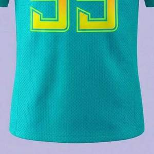 เสื้ออเมริกันฟุตบอลแบบซับลิเมชั่น พิมพ์ชื่อทีม โลโก้ เบอร์ ด้วยเทคนิคการพิมพ์แบบซับลิเมชั่น ดีไซน์ล่าสุด - Product Image 5