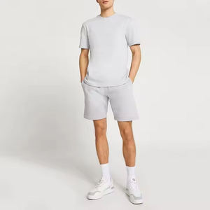 Conjuntos de Verano para Hombre, Personalizados, Transpirables, Tejidos, 100% Algodón, Camiseta de Manga Corta y Pantalones Cortos, para Gimnasio y Fitness, con Serigrafía - Product Image 2