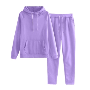 Ensemble de survêtement personnalisable pour femme, couleur unie, haute qualité, respirant, décontracté, pour l'hiver, avec cordon de serrage et logo imprimé - Product Image 4