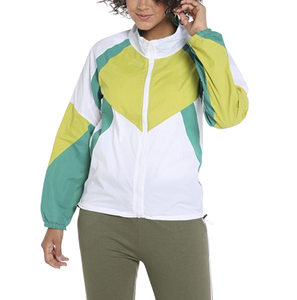OEM <b>Ladies</b> Outdoor Casual Colorblock Sportswear Windproof Patchwork Zip Up Windbreaker <b>Jacket</b> - Product Image 1