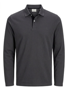 Chemise à manches longues pour homme, géométrique, unie, respirante, 100% polyester tricoté, noir/blanc, taille moyenne - Product Image 3