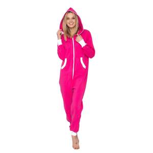 Mono de Forro Polar Suave y Transpirable de Poliéster/Algodón para Mujer, Estilo Clásico Vintage, Informal, Personalizado, para Otoño/Invierno - Product Image 1