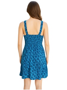 Nouvelle Collection – Robe Bohème Décontractée Imprimée en Rayonne Tissée pour Femme, Col en V, Sans Manches, Lavable, Longueur Genou, Taille Naturelle, Idéale Automne-Printemps - Product Image 4