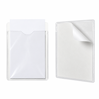 Pochettes autocollantes transparentes en PVC pour cartes de visite, chargement par le haut, pour dossiers, classeurs et emballages