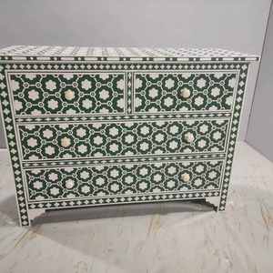 ILAHI's Bone Inlay <b>Drawer</b> Modern Design Agate Detailing <b>Storage</b> Portable Home Furniture - Product Image 1