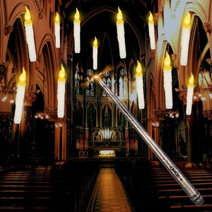 12 Uds. Velas flotantes mágicas LED, luz cálida parpadeante que funciona con pilas, Varita de vela para ventana, luz colgante sin llama para Halloween - Product Image 3