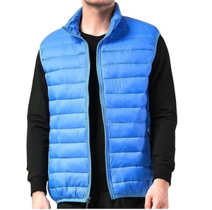 Custom OEM LOW MOQ <b>Plain</b> Warm <b>Canvas</b> Puffer Vest Soft Lightweight Winter Sleeveless Waterproof Windproof Streetwear Vest Jackets - Product Image 1