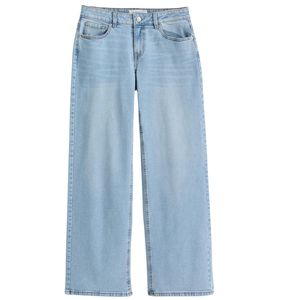 Jeans de mezclilla de pierna ancha para mujer, de cintura alta, lavado claro, corte holgado, personalizados al por mayor, nueva tendencia, fabricante OEM ODM de marca privada - Product Image 2