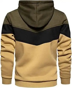 Custom Men's Pullover Hoodie Gray French Terry Fleece <b>Sweatshirt</b> White Hood Kangaroo Pocket 100% Cotton Long Winter Loose Fit - Product Image 2