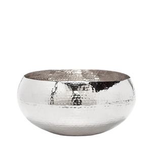 Tazón de acero decorativo redondo grande con diseño martillado y acabado de espejo para la decoración de la Mesa del hogar Tazón para servir - Product Image 1