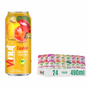 Para la fábrica de VINUT en Vietnam 490ml sin azúcar jugo de frutas y verduras bebida pulpa muestra gratis personalizado privado OEM/ODM disponible - Product Image 1