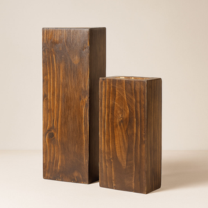 Vase à fleurs en bois de haute qualité, décoration d'intérieur, meilleur vase en bois design pour table, vase à fleurs en bois rustique - Product Image 1
