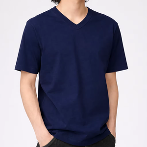 Camiseta Casual de Cuello Redondo para Hombre, 100% Algodón, Talla Grande, Manga Corta, Ecológica, Transpirable, Anti-Pilling, 220g, Alta Calidad - Product Image 4