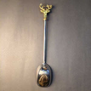 Cuillère de service à long manche au design unique de tête de cerf dorée et de bois de cerf, vaisselle créative pour les fêtes de Noël, pour la cuisine - Product Image 3